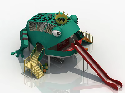Modern Slide Big Frog Slide 3d model Modern Slide Big Frog Slide 3d model