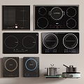 Induction Cooker Stove Kitchen Appliances 3d model