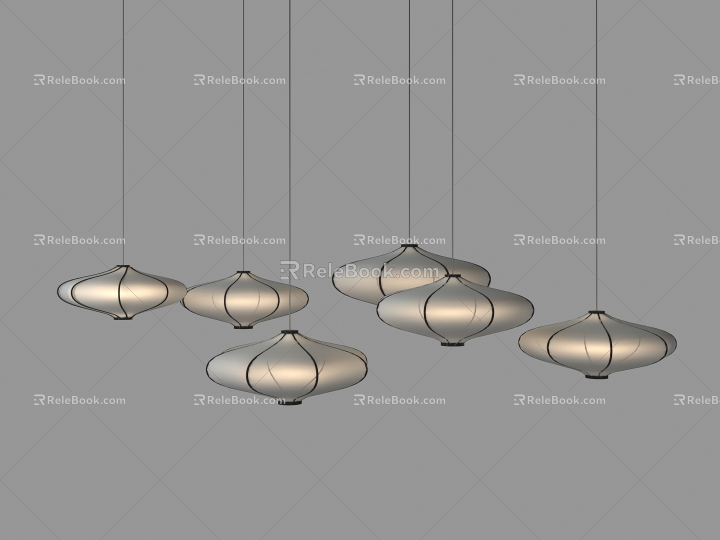 Chinese Chandelier Lantern 3d model