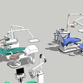 Dental Medical Equipment Treatment Chairs In Multiple Colors With Adjustable Arm And LED Light