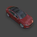 Red Tesla Electric Sedan Featuring Modern Sleek Exterior And Luxury Design
