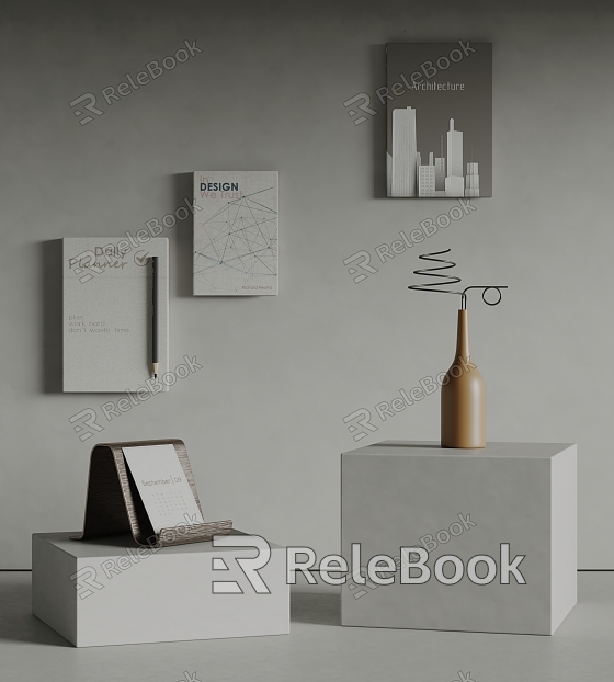 Modern German Schramm Book Ornaments Book Combination Office Supplies Books and Magazines Decorations Ornaments model