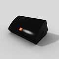 JBL Black Wedge Shaped Speaker With Orange Logo And Mesh Grille Design For Audio