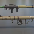 Bazooka Rocket Launcher RPG Howitzer Rocket Grenade Launcher Anti-Tank Low Face Low Number Low Model Simple Model Game Video Level Super Realistic 3d model
