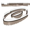 Chandelier Art Chandelier Curved Chandelier 3d model