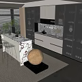 Modern Bar Chair Combination Bar Chair Combination 3d model