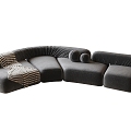 Modern Curved Sofa Multiplayer Sofa 3d model