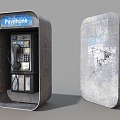 Telephone Booth Vintage Telephone 3d model