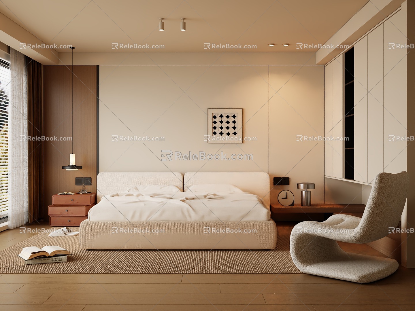 Middle Ancient Master Bedroom 3d model