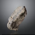 Natural Raw Stone With Light Pink And Gray Color And Rough Surface Texture