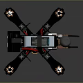 Black And White Robotic Mechanical Assembly With Multiple Arms Red Cables And Sensors