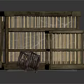 Two Rustic Wooden Cages And Small Plastic Basket For Home Storage