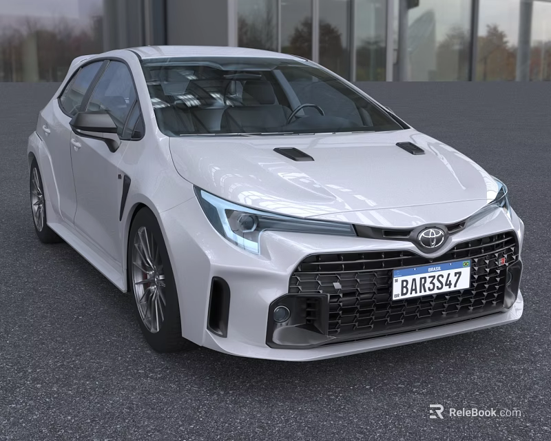 White Toyota Sporty Car With Aggressive Front End And Aerodynamic Features 3d model 