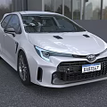 White Toyota Sporty Car With Aggressive Front End And Aerodynamic Features