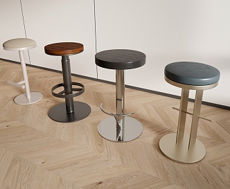 Modern Bar Stool Bar Chair 3d model