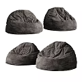 Grey Velvet Bean Bag Chairs Soft Plush Comfortable Lounge Seating for Living Room