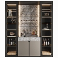 Light Luxury Wine Cabinet Sideboard Cabinet Storage Cabinet 3d model