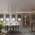 Luxury Jewelry Store Interior With Glass Display Cases Chandeliers And Ornate Flooring