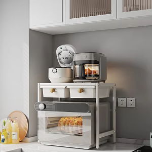 Kitchen Microwave Oven Rack Electrical Appliance Storage Rack 3d model