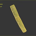 Green And Yellow Bamboo Stem With Smooth Texture Isolated On Dark Background
