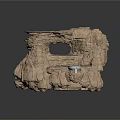 Natural Rock Scene Construction With Layered Surfaces And Hollow Design Elements