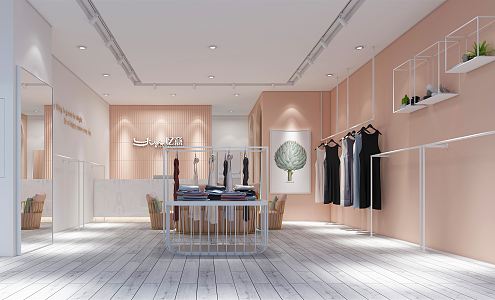 Modern Clothing Store 3d model