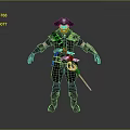 Mechanical Pirate Game Movie Character in Black Outfit with Hat and Sword