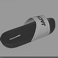 Jack Jones White And Black Lightweight Comfortable Slide Sandals For Casual Daily Wear