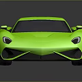 Bright Green Sports Car with Sleek Modern Body Black Wheels Red Calipers and Glossy Finish