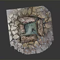 Stone Built Square Water Pool With Surrounding Natural Stone Slabs and Decorative Ground