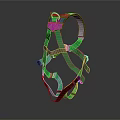 Green Pet Harness With Adjustable Straps Secure Buckle And Comfortable Design