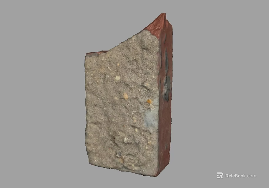 Building Exterior Wall Featuring Rough Textured Brick And Natural Stone Design 3d model 