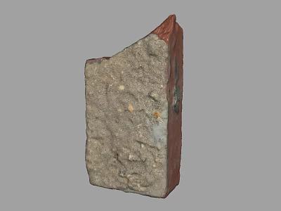 Building Exterior Wall Featuring Rough Textured Brick And Natural Stone Design 3d model