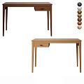 Elegant Modern Wooden Desk With Light Wood Finish And Single Drawer Design