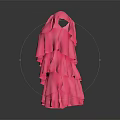 Fashionable Pink One Shoulder Dress With Ruffled Layers And Flowy Design
