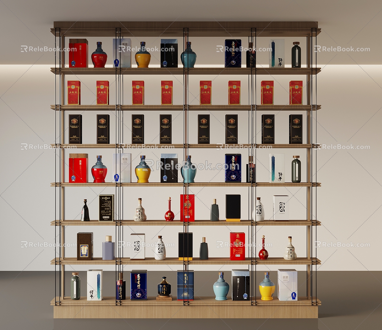 Alcohol and Tobacco Cabinet Display Cabinet Partition Cabinet 3d model