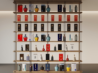 Alcohol and Tobacco Cabinet Display Cabinet Partition Cabinet 3d model