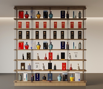 Alcohol and Tobacco Cabinet Display Cabinet Partition Cabinet 3d model