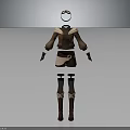 Adventure Character Outfit With Brown Jacket Beige Shorts Leather Gloves And Boots