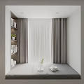 Modern Nordic Style Floating Window Sill Floating Window Pad Floating Window Cabinet Curtain Ornaments 3d model