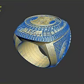Golden Engraved Ring With Shiny Surface And Letter M Design Daily Life Accessory