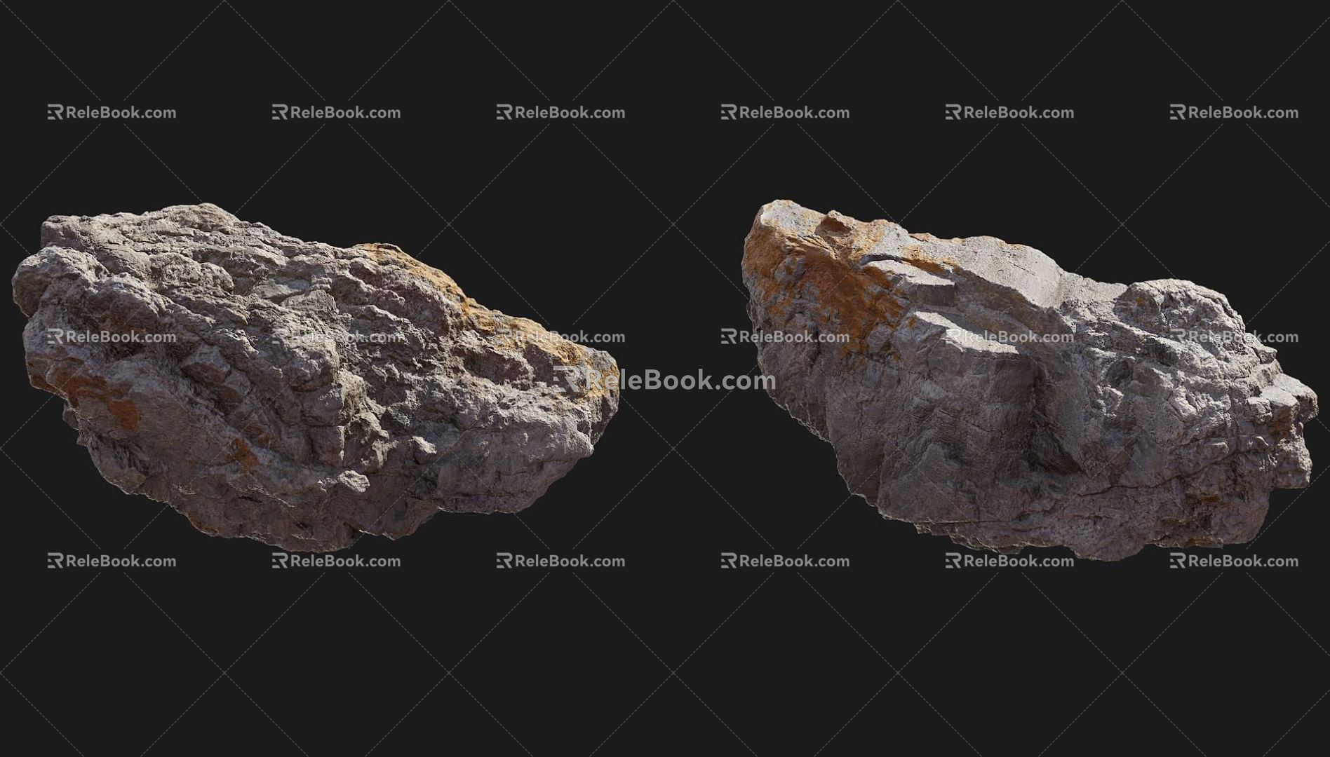 Modern Stone Natural Stone Weathered Stone Grass Stone Close-up Stone Scenery Stone Macular Stone 3d model