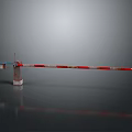 Red And White Striped Boom Barrier Gate Control Device For Parking Access Management
