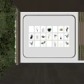 Indoor Green Plant Wall With Wooden Decoration And White Display Board Showing Multiple Plant Patterns