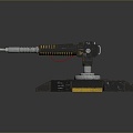 Turret Turntable Railgun Sci-fi Tower Defense Game Tower Defense Sci-fi Turret Game Turret Game Battery 3d model