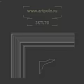 White Decorative Architectural Molding With Curved Profile And Smooth Surface Design