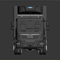Black Commercial Cargo Truck With Enclosed Trailer And Modern Cab Design