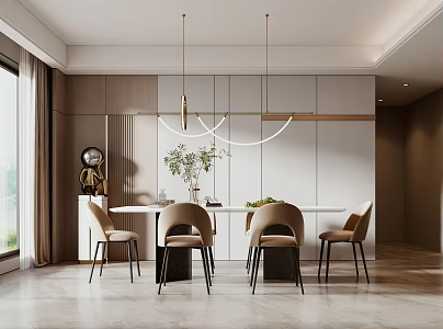 Light Luxury Restaurant 3d model