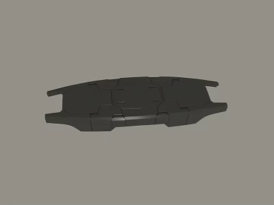 Black Mechanical Part With Geometric Shape And Multi Section Structure Design 3d model