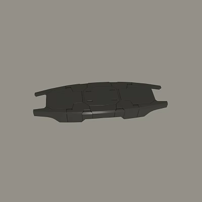 Black Mechanical Part With Geometric Shape And Multi Section Structure Design 3d model